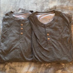 2 weatherproof Henley long sleeve size medium